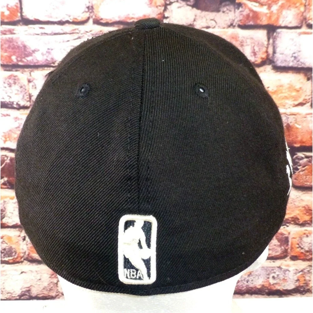 Atlanta Hawks 3 Way Basketball Club New Era 59FIFTY Black Fitted Hat 7 3/8 Size